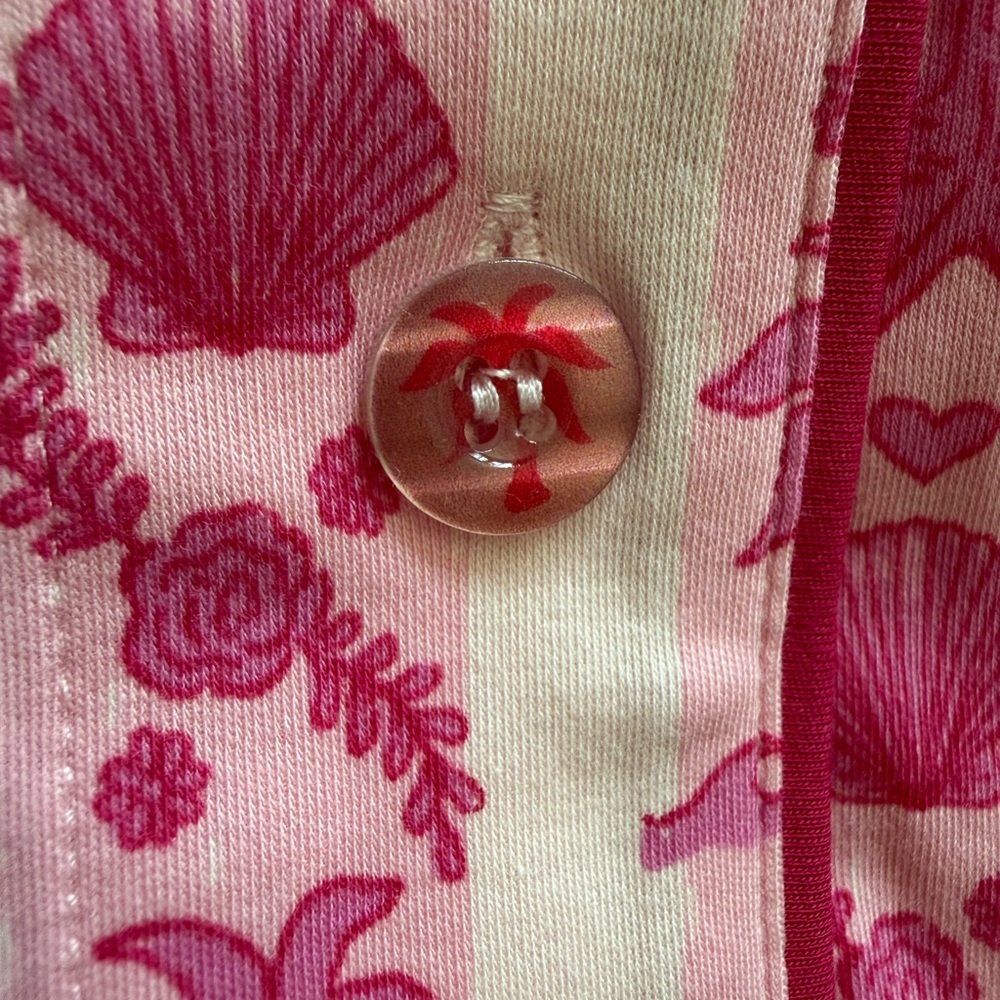 Pink Palm Puff  Pajamas in Blush Bay - Picture 8 of 10